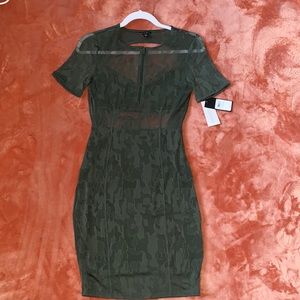 NWT Guess Combat Green Dress